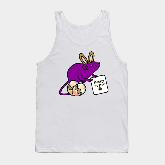 Happy Easter Bunny Ears Rat Tank Top by ellenhenryart